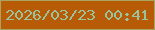 文字の大きさ：2、枠の色：a9a560、背景の色：b85b07、文字の色：9ac39c 無料ブログパーツのブログ時計