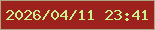 文字の大きさ：3、枠の色：a9a683、背景の色：9d221e、文字の色：cbf18f 無料ブログパーツのブログ時計