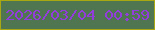 文字の大きさ：3、枠の色：a9a712、背景の色：4f7651、文字の色：923ddc 無料ブログパーツのブログ時計