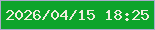 文字の大きさ：3、枠の色：a9aaca、背景の色：0ea42a、文字の色：f0edde 無料ブログパーツのブログ時計