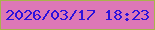 文字の大きさ：4、枠の色：a9b34c、背景の色：dd77b7、文字の色：2c11dc 無料ブログパーツのブログ時計