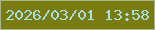 文字の大きさ：3、枠の色：a9b487、背景の色：7a7b11、文字の色：a5e1e4 無料ブログパーツのブログ時計