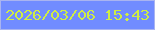 文字の大きさ：2、枠の色：a9b4f0、背景の色：718cff、文字の色：cfed44 無料ブログパーツのブログ時計