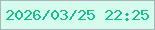 文字の大きさ：2、枠の色：a9b5bc、背景の色：d5fced、文字の色：10bf8a 無料ブログパーツのブログ時計