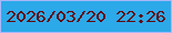 文字の大きさ：1、枠の色：a9b7f9、背景の色：2ca9e9、文字の色：62070b 無料ブログパーツのブログ時計