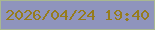 文字の大きさ：5、枠の色：a9b891、背景の色：8f94bd、文字の色：967c1d 無料ブログパーツのブログ時計