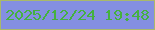 文字の大きさ：4、枠の色：a9b96b、背景の色：848fe2、文字の色：45b140 無料ブログパーツのブログ時計