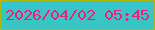 文字の大きさ：4、枠の色：a9bb02、背景の色：3ac4c5、文字の色：f1217b 無料ブログパーツのブログ時計