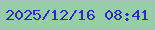 文字の大きさ：1、枠の色：a9bbc4、背景の色：96cea6、文字の色：2e2ac4 無料ブログパーツのブログ時計