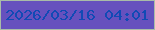 文字の大きさ：2、枠の色：a9bca8、背景の色：6651be、文字の色：114ab5 無料ブログパーツのブログ時計