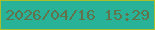 文字の大きさ：2、枠の色：a9be2a、背景の色：28b398、文字の色：62734b 無料ブログパーツのブログ時計
