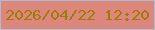 文字の大きさ：5、枠の色：a9bfd0、背景の色：dd867c、文字の色：9c7b07 無料ブログパーツのブログ時計
