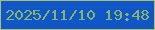 文字の大きさ：4、枠の色：a9c06c、背景の色：1156c7、文字の色：84b76e 無料ブログパーツのブログ時計