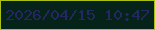文字の大きさ：1、枠の色：a9c114、背景の色：052318、文字の色：252763 無料ブログパーツのブログ時計