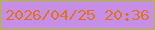 文字の大きさ：1、枠の色：a9c114、背景の色：c78ee6、文字の色：dd7421 無料ブログパーツのブログ時計