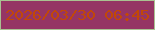 文字の大きさ：5、枠の色：a9c291、背景の色：953564、文字の色：c14808 無料ブログパーツのブログ時計