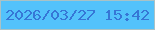 文字の大きさ：3、枠の色：a9c2c6、背景の色：53c2fb、文字の色：3676d6 無料ブログパーツのブログ時計