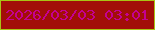 文字の大きさ：1、枠の色：a9c315、背景の色：a20e08、文字の色：c40192 無料ブログパーツのブログ時計