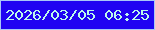 文字の大きさ：1、枠の色：a9c6f7、背景の色：2003f2、文字の色：bcf8ec 無料ブログパーツのブログ時計