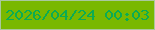 文字の大きさ：5、枠の色：a9c89e、背景の色：79b800、文字の色：0bac53 無料ブログパーツのブログ時計