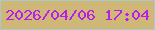 文字の大きさ：4、枠の色：a9c8c7、背景の色：cfb778、文字の色：b91de9 無料ブログパーツのブログ時計