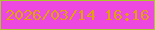 文字の大きさ：3、枠の色：a9c92a、背景の色：ed49e1、文字の色：e2a10c 無料ブログパーツのブログ時計
