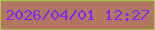 文字の大きさ：5、枠の色：a9c948、背景の色：b27761、文字の色：7f27f2 無料ブログパーツのブログ時計