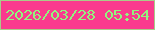 文字の大きさ：3、枠の色：a9cb89、背景の色：fa3a8e、文字の色：91f57e 無料ブログパーツのブログ時計