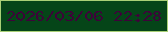 文字の大きさ：3、枠の色：a9d076、背景の色：054518、文字の色：3d0339 無料ブログパーツのブログ時計