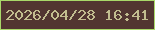 文字の大きさ：4、枠の色：a9d969、背景の色：523631、文字の色：c2bd8f 無料ブログパーツのブログ時計