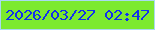 文字の大きさ：1、枠の色：a9daf1、背景の色：7cea2f、文字の色：1131ed 無料ブログパーツのブログ時計