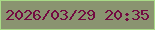 文字の大きさ：5、枠の色：a9db87、背景の色：8a9470、文字の色：730a41 無料ブログパーツのブログ時計