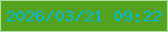 文字の大きさ：3、枠の色：a9dd99、背景の色：54a31f、文字の色：02b7d0 無料ブログパーツのブログ時計