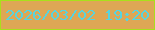 文字の大きさ：4、枠の色：a9e01b、背景の色：dea755、文字の色：57d4df 無料ブログパーツのブログ時計