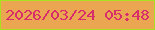 文字の大きさ：1、枠の色：a9e020、背景の色：eaa650、文字の色：d72d6a 無料ブログパーツのブログ時計