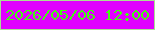 文字の大きさ：5、枠の色：a9e092、背景の色：e001ff、文字の色：3ffb12 無料ブログパーツのブログ時計