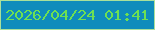 文字の大きさ：5、枠の色：a9e09b、背景の色：0f8cbc、文字の色：6de053 無料ブログパーツのブログ時計