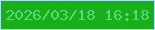 文字の大きさ：5、枠の色：a9e1fc、背景の色：19af19、文字の色：5cd67d 無料ブログパーツのブログ時計
