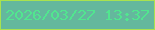 文字の大きさ：2、枠の色：a9e24f、背景の色：64b89d、文字の色：51e68f 無料ブログパーツのブログ時計