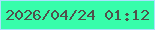 文字の大きさ：1、枠の色：a9e3fe、背景の色：37fdab、文字の色：50524c 無料ブログパーツのブログ時計