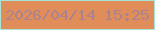 文字の大きさ：4、枠の色：a9e4d9、背景の色：e08d5a、文字の色：ab828f 無料ブログパーツのブログ時計