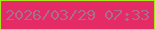 文字の大きさ：1、枠の色：a9e61d、背景の色：e52b66、文字の色：a76f8b 無料ブログパーツのブログ時計