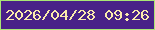 文字の大きさ：3、枠の色：a9e675、背景の色：492188、文字の色：fbebac 無料ブログパーツのブログ時計