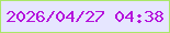 文字の大きさ：4、枠の色：a9e768、背景の色：e6e6ff、文字の色：b513dc 無料ブログパーツのブログ時計