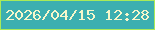 文字の大きさ：4、枠の色：a9ea58、背景の色：3cafb0、文字の色：f7f7cb 無料ブログパーツのブログ時計
