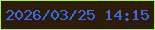 文字の大きさ：5、枠の色：a9ea71、背景の色：2d1c0a、文字の色：386ce8 無料ブログパーツのブログ時計