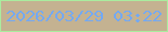 文字の大きさ：4、枠の色：a9ec9f、背景の色：c4b291、文字の色：74a9f2 無料ブログパーツのブログ時計
