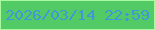 文字の大きさ：4、枠の色：a9f99e、背景の色：52cb66、文字の色：4298d7 無料ブログパーツのブログ時計