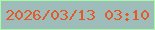 文字の大きさ：3、枠の色：a9faa6、背景の色：9ebdba、文字の色：e15b29 無料ブログパーツのブログ時計