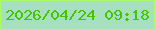 文字の大きさ：2、枠の色：a9fc66、背景の色：a7e0be、文字の色：44c502 無料ブログパーツのブログ時計